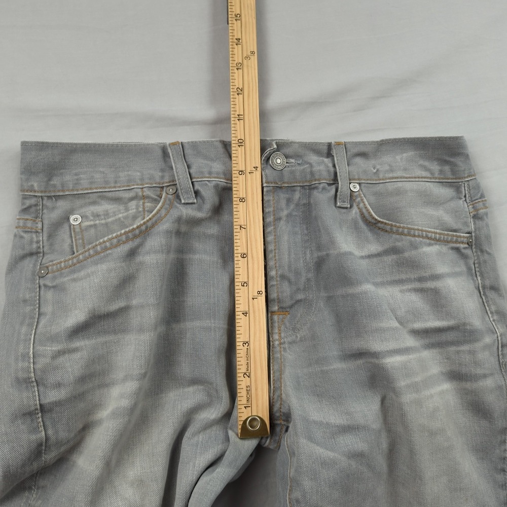7 for all Mankind Jeans Mens 33x33 Gray Standard Straight Relaxed Casual Faded‎ - Picture 8 of 15